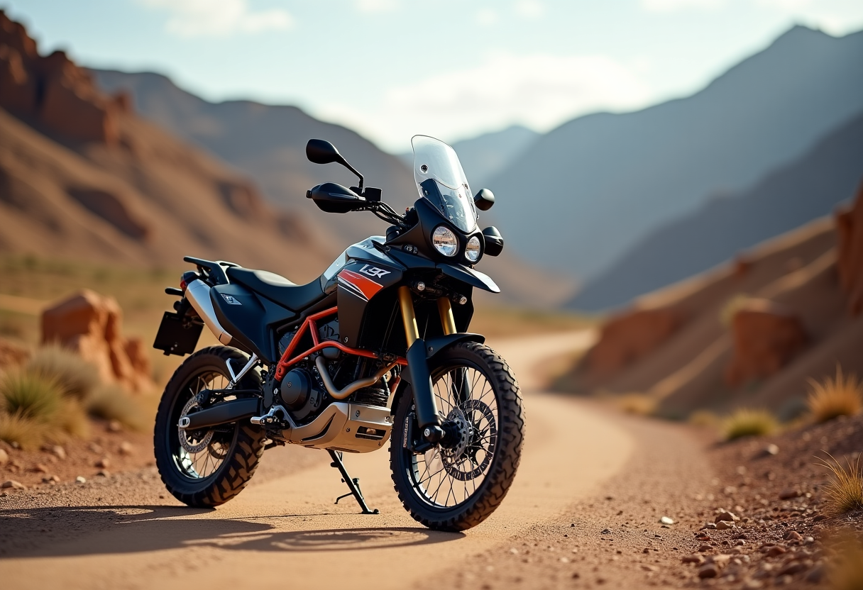 Aprilia Tuareg Rally in azione su un sentiero off-road