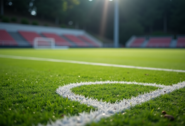 Giocatori in azione durante un derby di calcio dilettantistico in Liguria