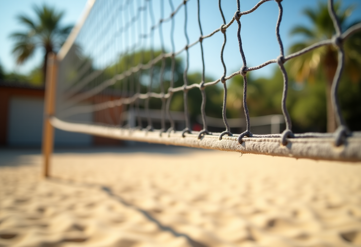 Studente-arbitro durante un torneo di pallavolo scolastico