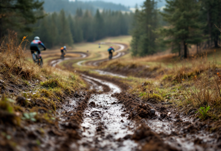 Ciclisti mantovani in azione al Ciclocross del Brenta