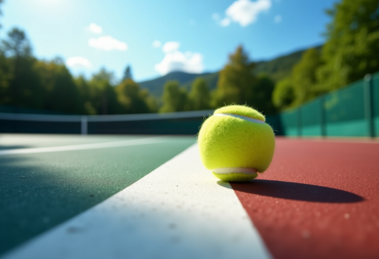 Giocatori di tennis in azione per gli Australian Open 2025