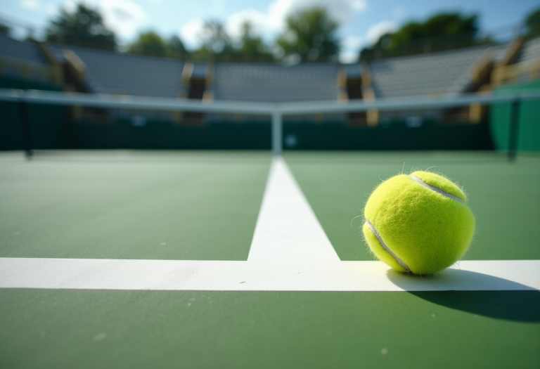 Daniil Medvedev in campo durante una partita di tennis