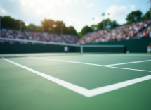 Diego Forlán durante il suo debutto nel tennis a Montevideo