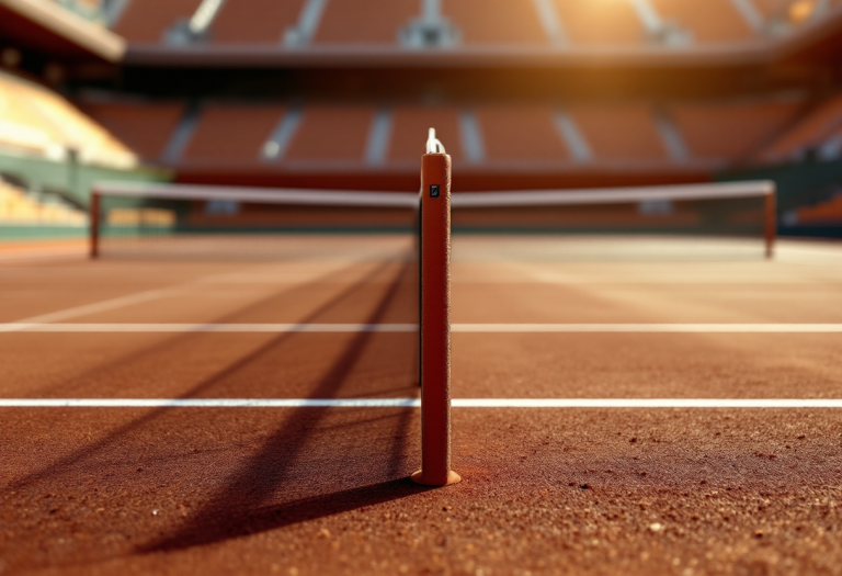 Iga Swiatek in campo durante una partita di tennis