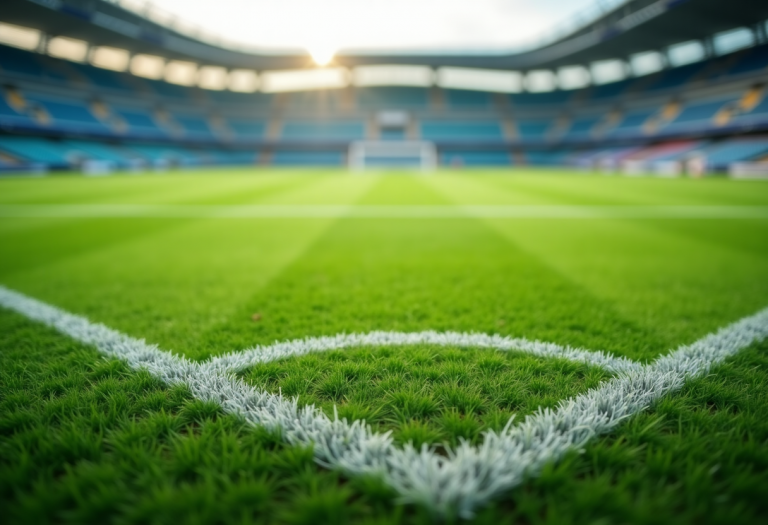 Mister Volpe durante la sua prima partita con il Calcio Lecco