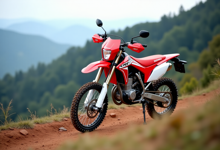 Honda CRF300 Rally 2025 in azione su un sentiero