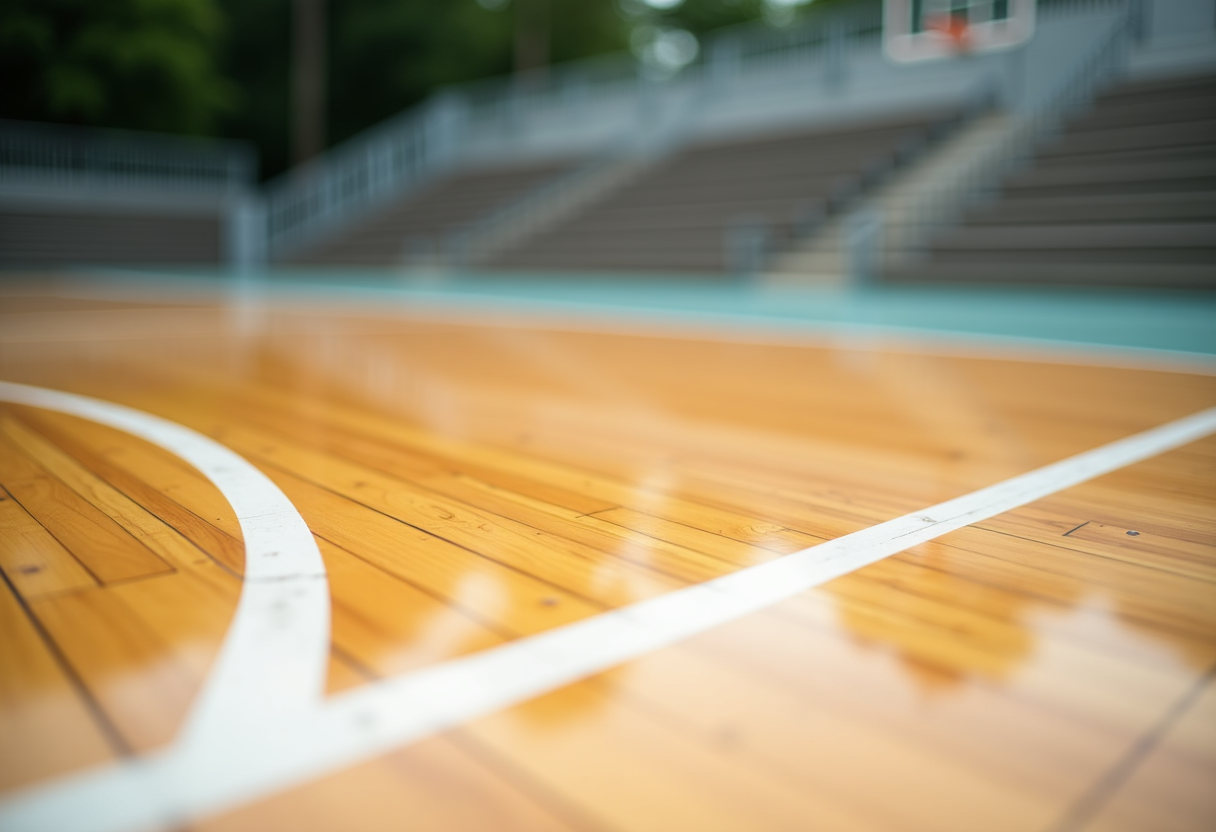 Giocatori dell'Italbasket in allenamento per le qualificazioni