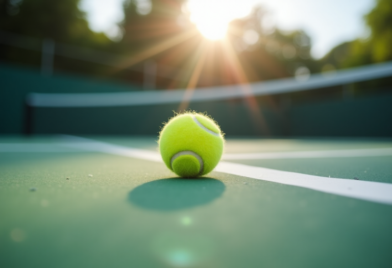 Jannik Sinner durante una partita di tennis