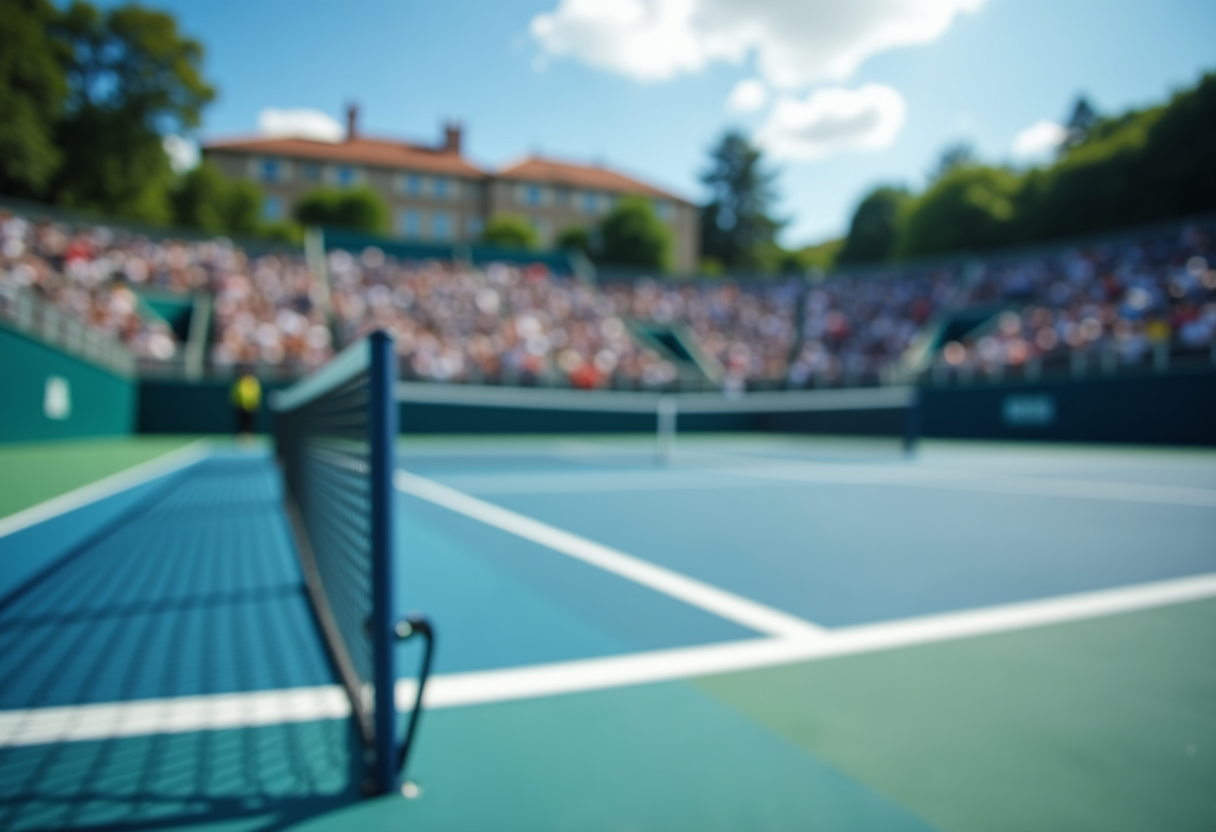 Jannik Sinner durante una partita di tennis