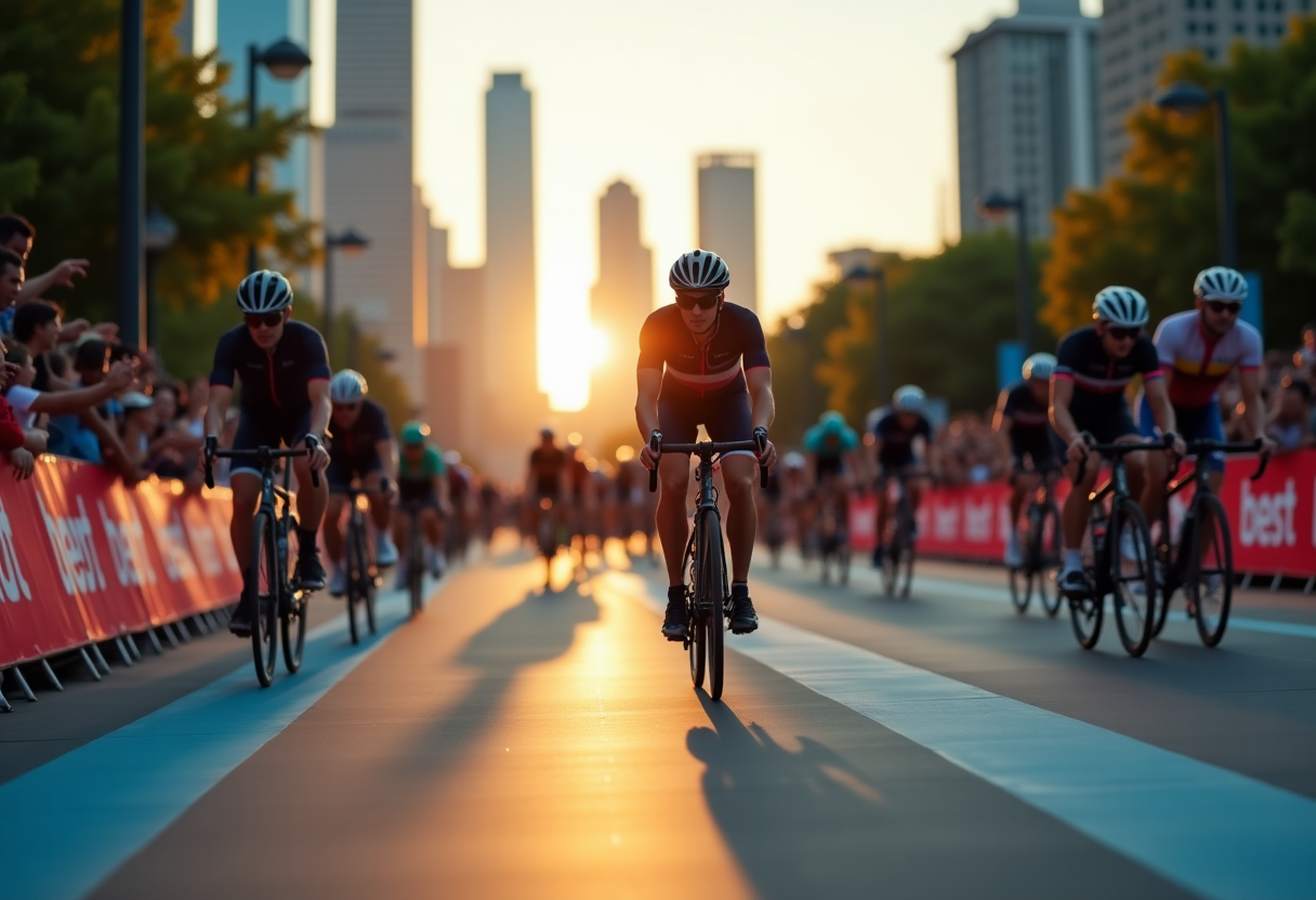 Mark Cavendish durante la sua ultima gara di ciclismo