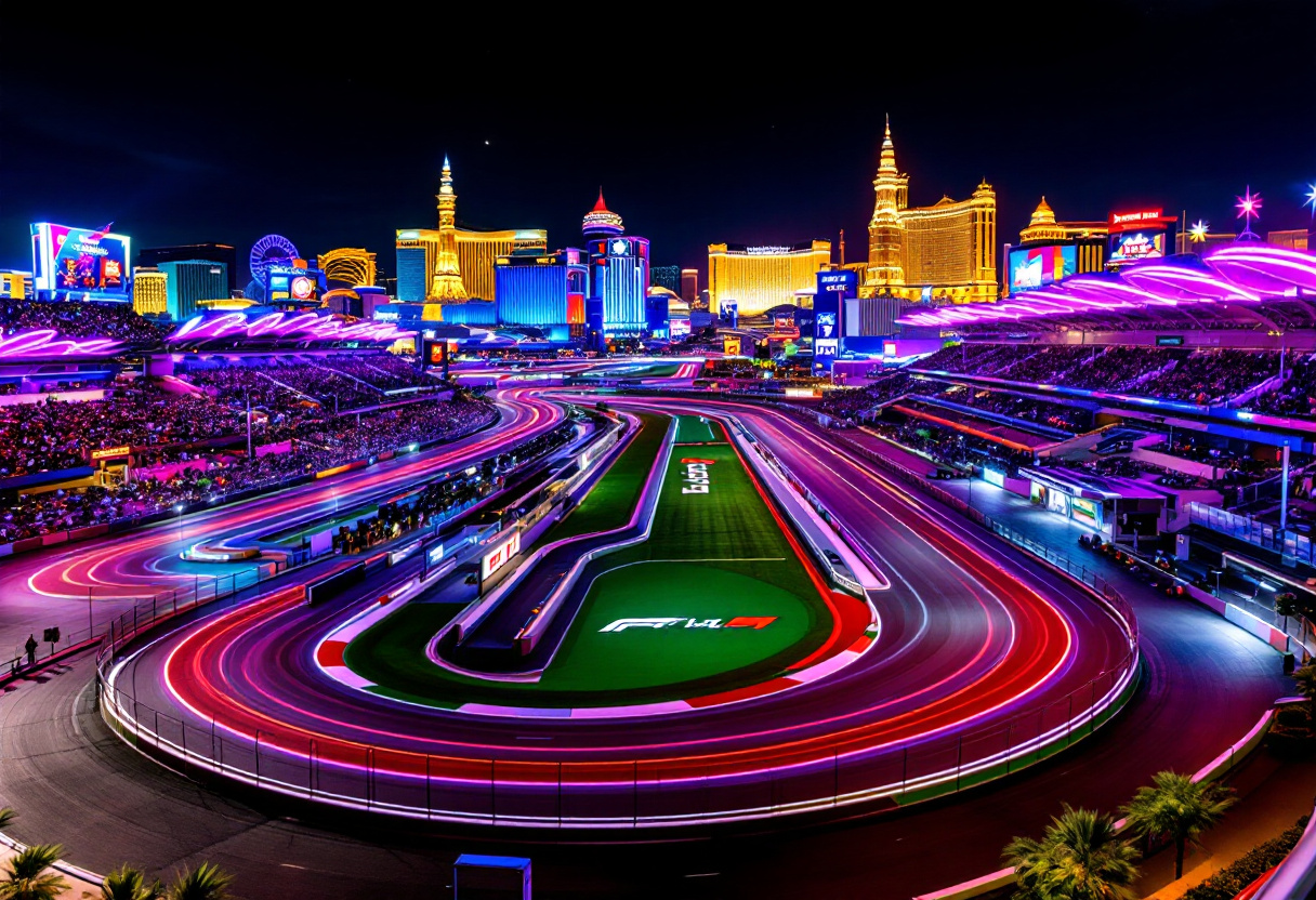 Max Verstappen in azione a Las Vegas per il titolo mondiale