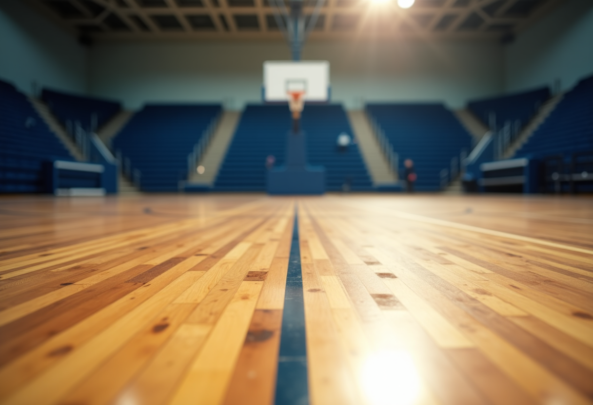 Giocatrici della nazionale italiana di basket femminile in azione