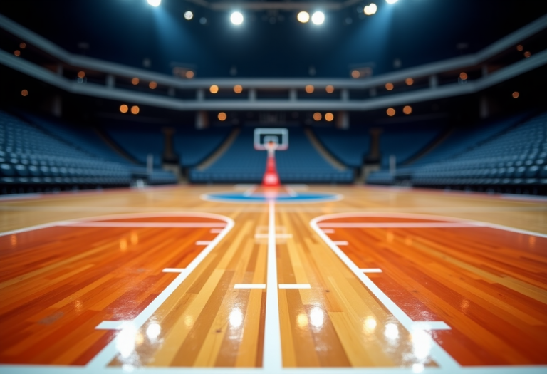 Giocatrici della nazionale femminile di pallacanestro in azione a Genova