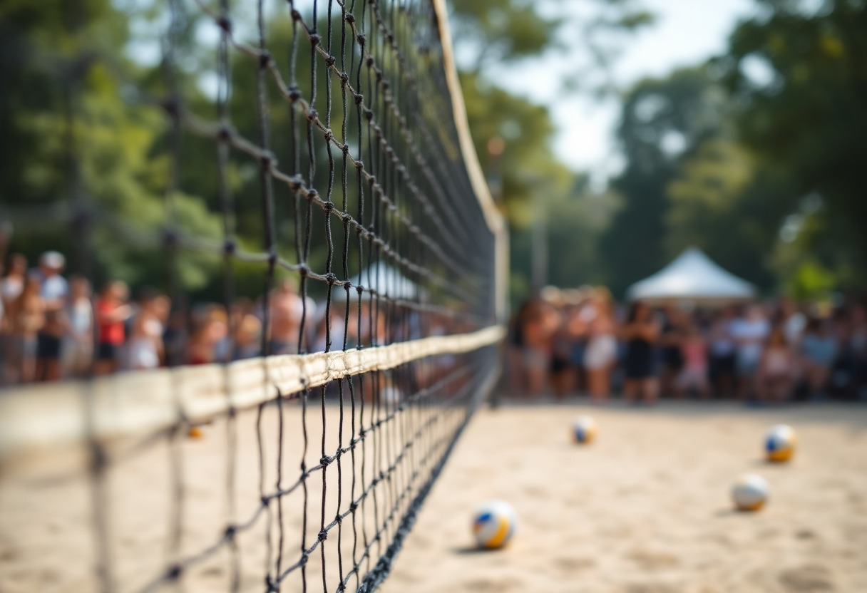 Giocatori della Pallavolo Grosseto festeggiano il primo punto