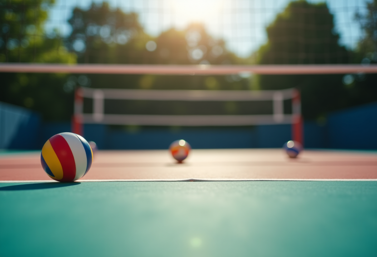 Giocatori di pallavolo in azione durante il campionato di serie B