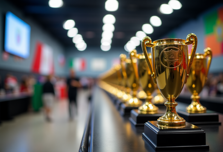 Cerimonia di premiazione del ciclismo a Roma