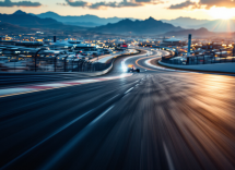 Piloti di Formula 1 in azione durante le qualifiche a Las Vegas