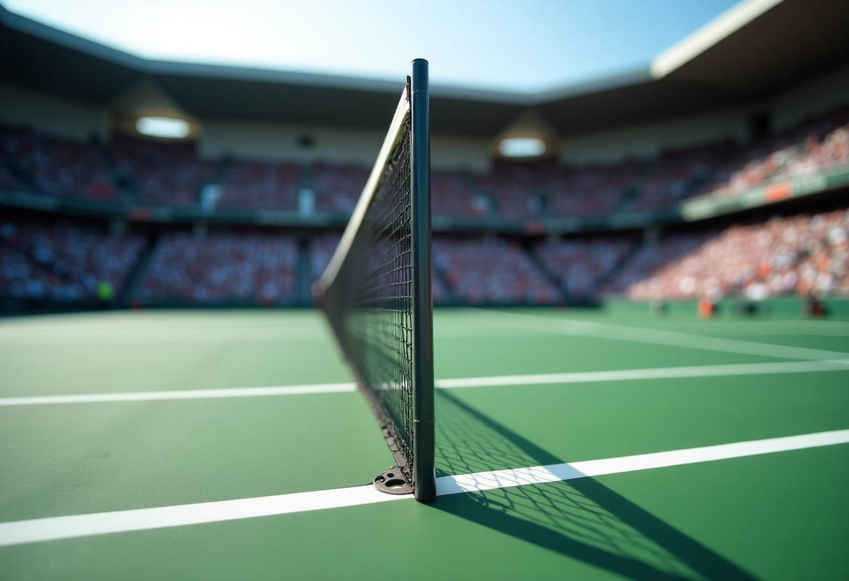 Rafael Nadal durante il suo ultimo match di tennis