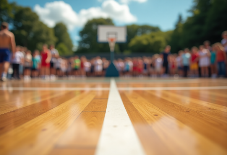 Giocatori in azione nella Divisione Regionale 2 di basket