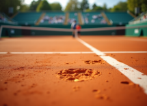 Rafael Nadal durante il suo ultimo match di tennis