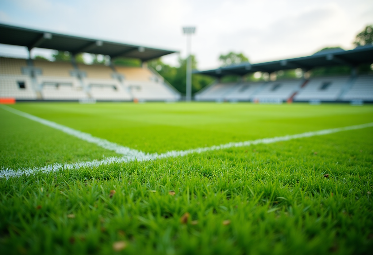 Roma e Lione in campo durante la Champions League femminile