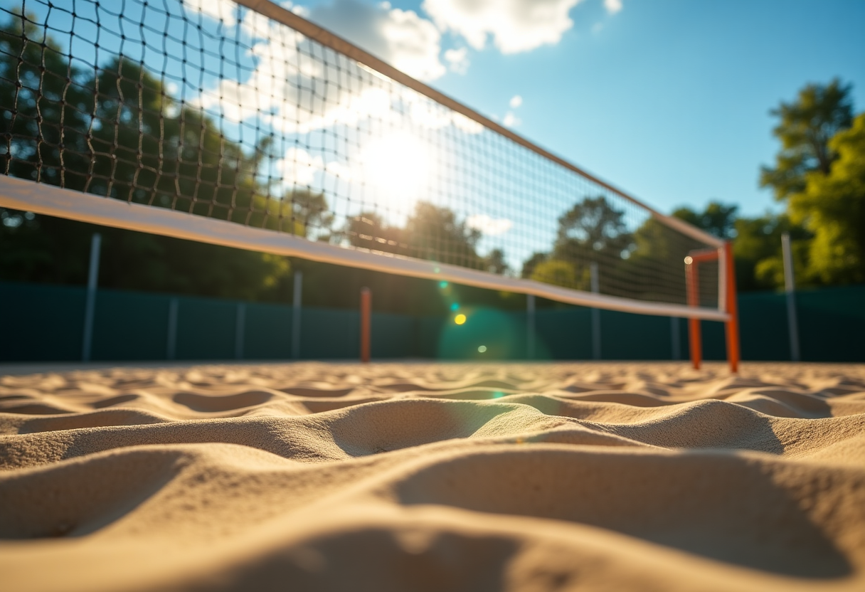 Giocatori di pallavolo in azione durante una partita