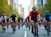 Stefano Zanini in azione durante una gara di ciclismo