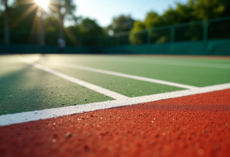 Giocatori di tennis su diverse superfici di gioco