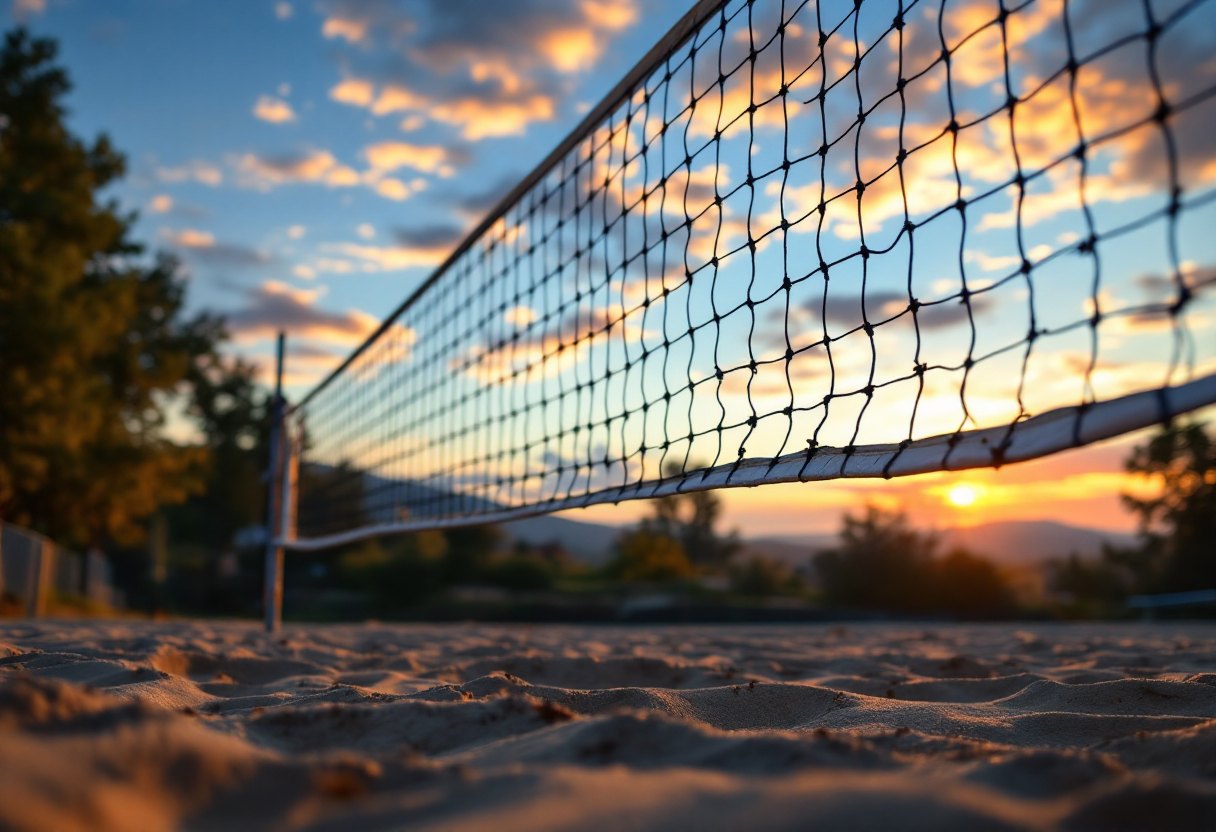 Giocatori del Volley Gela in azione durante una partita