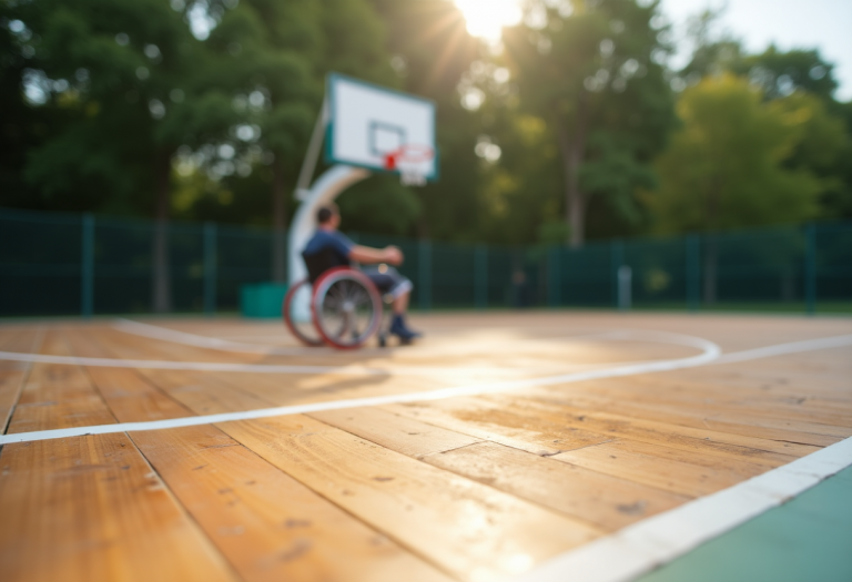 Giocatori di basket in carrozzina delle Volpi Rosse Menarini