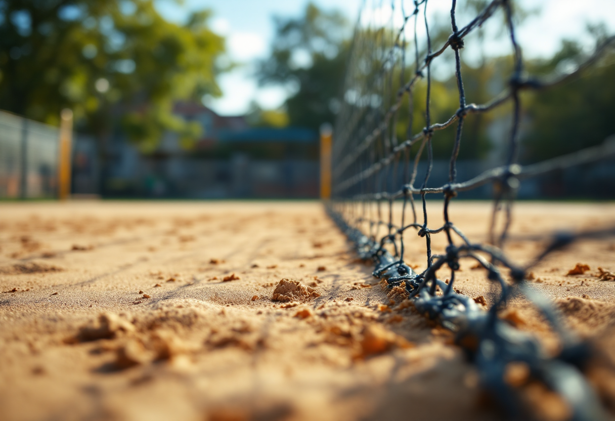 Giocatori di volley in azione durante un match emozionante