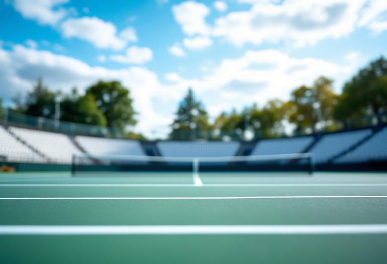 Arthur Cazaux in azione sul campo da tennis