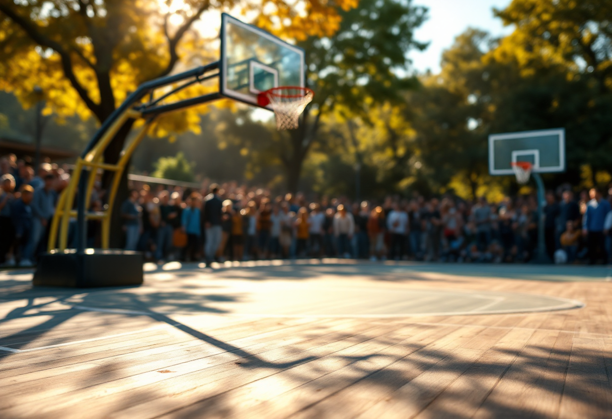 Giocatori di basket italiani in azione durante una partita