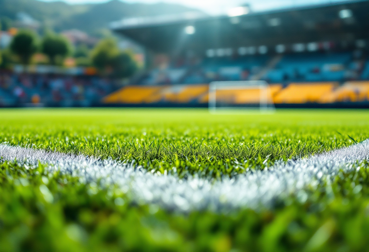 Giocatori di calcio cilentano in azione durante una partita