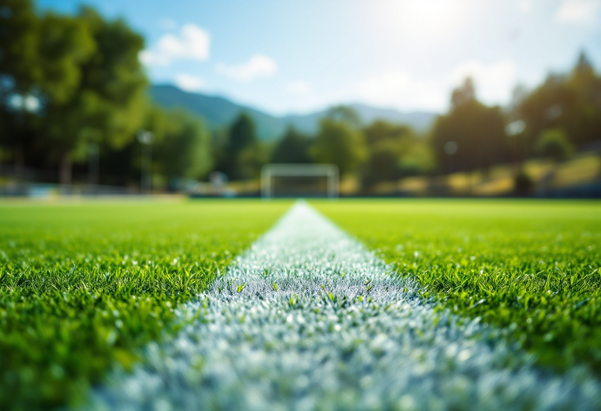 Giocatori di calcio cilentano in azione durante una partita