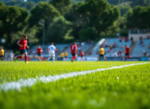 Giocatori di calcio cilentano in azione durante una partita