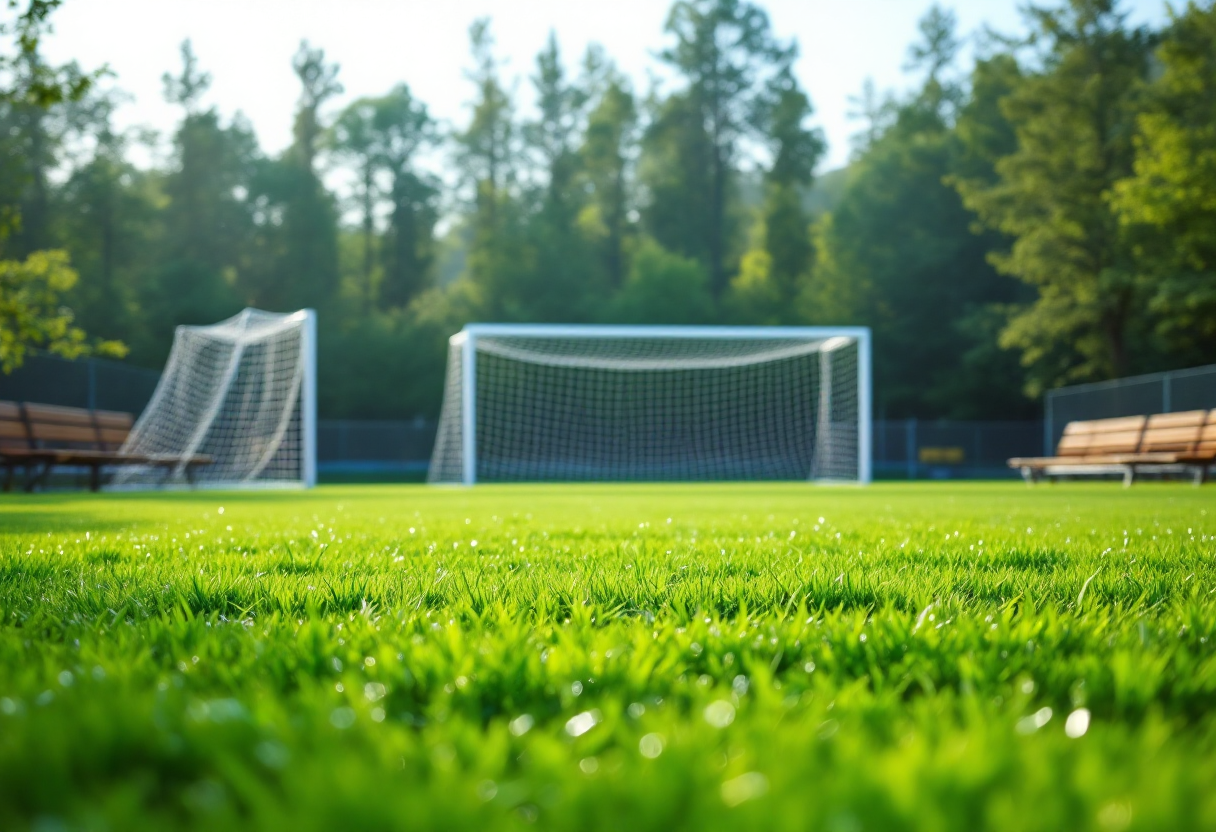 Giocatori di calcio dilettantistico durante le festività