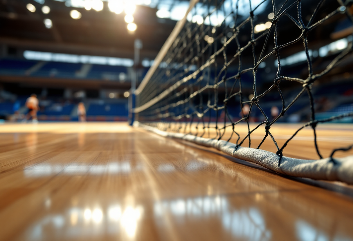 Giocatori del Vero Volley Milano in azione durante una partita