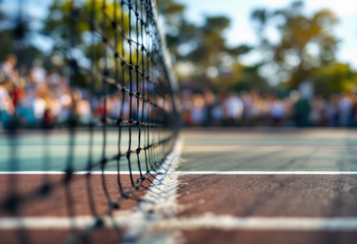 Carlos Alcaraz in azione al torneo ATP 500 di Doha 2024