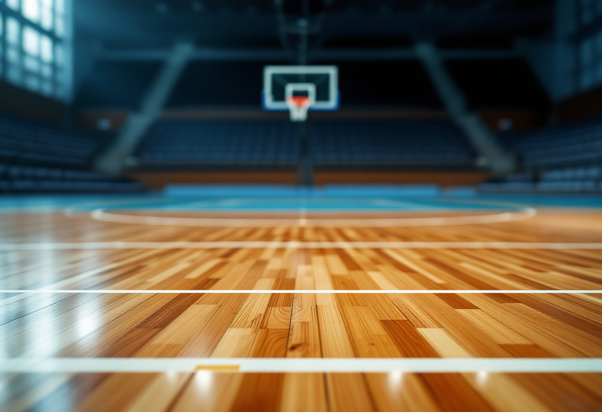 Giocatrici in azione durante la Coppa Italia di basket femminile