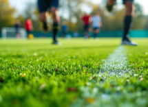 Giocatori in azione durante un derby piacentino di calcio