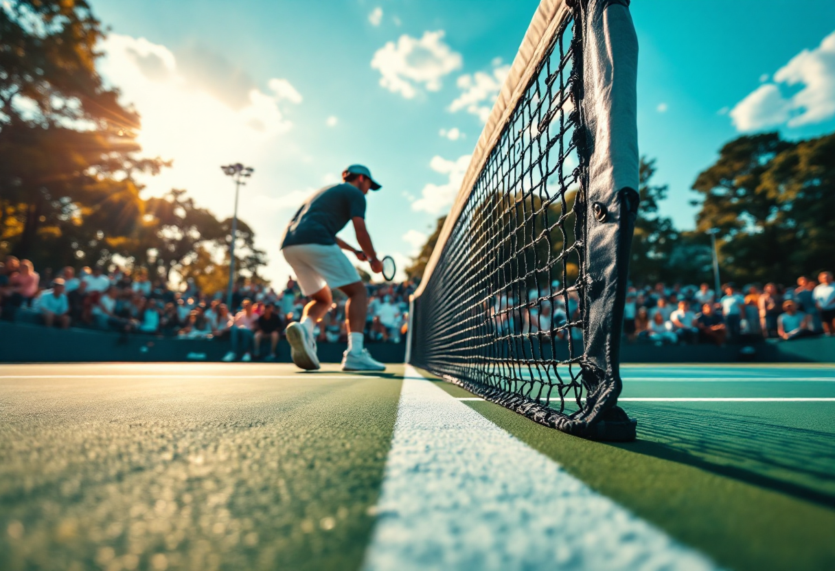 Djokovic e Kyrgios in azione durante l'ATP Brisbane 2025