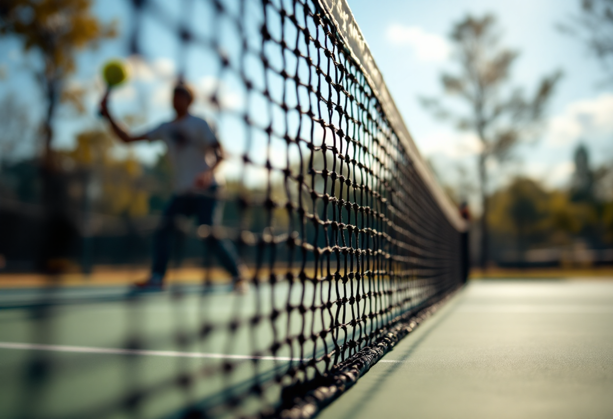 Eugenie Bouchard mentre gioca a pickleball