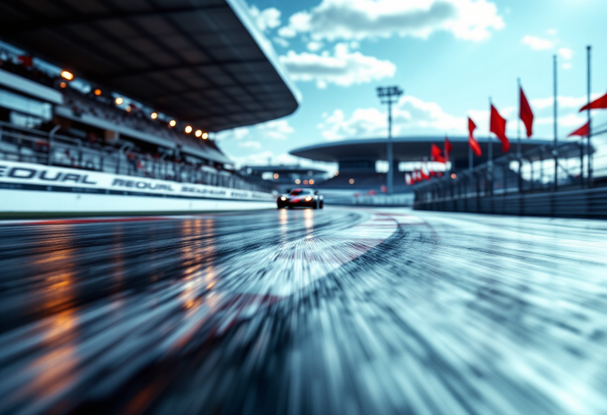 Ferrari in azione durante una gara di Formula 1