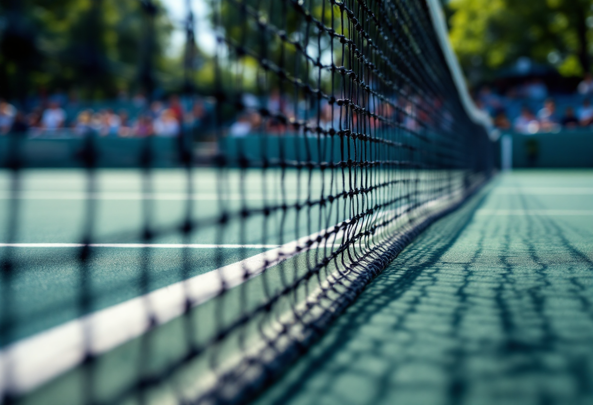 Flavio Cobolli in azione sul campo da tennis