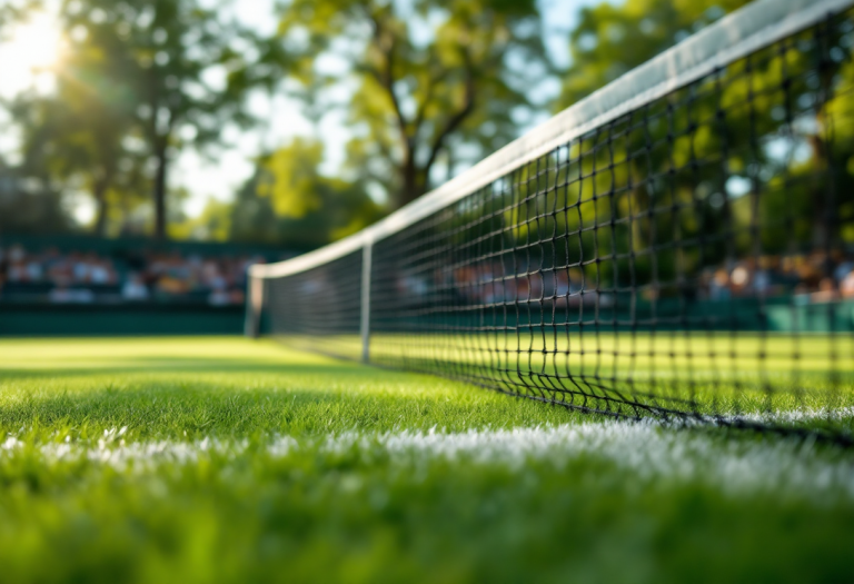 Giovani tennisti italiani in allenamento sul campo