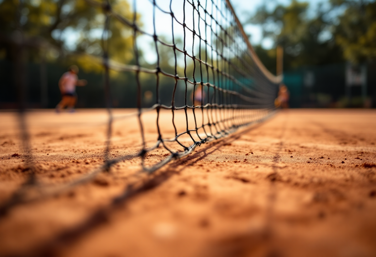 Giocatori di pallavolo in azione durante un trasferimento