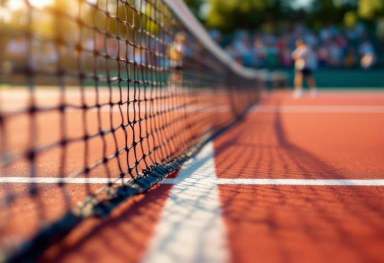 Giocatori italiani di tennis in azione durante la Coppa del Mondo