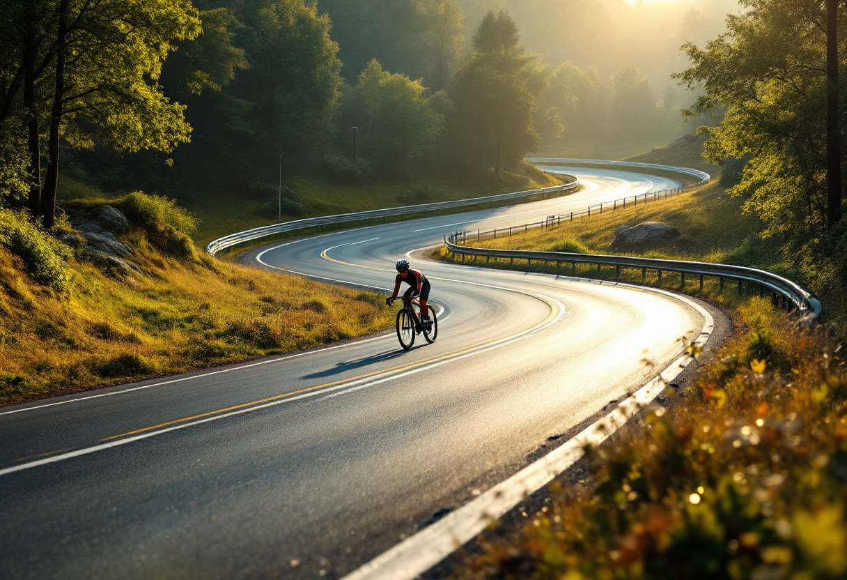 Gianni Savio, icona del ciclismo italiano, in azione