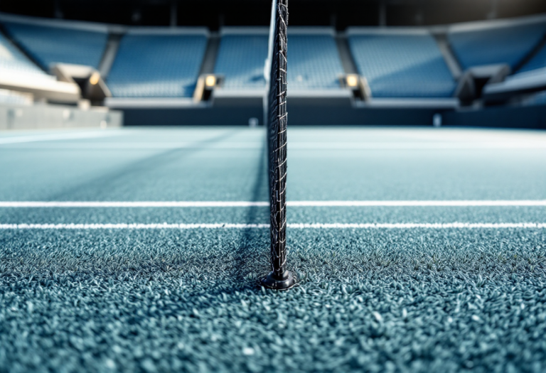 Giovani tennisti in azione contro campioni del mondo